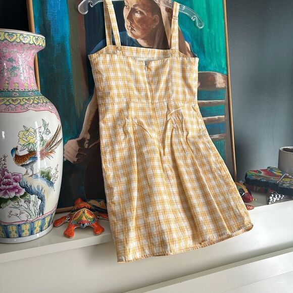 Forever 21 Yellow Plaid Dress Small - Picture 11 of 15